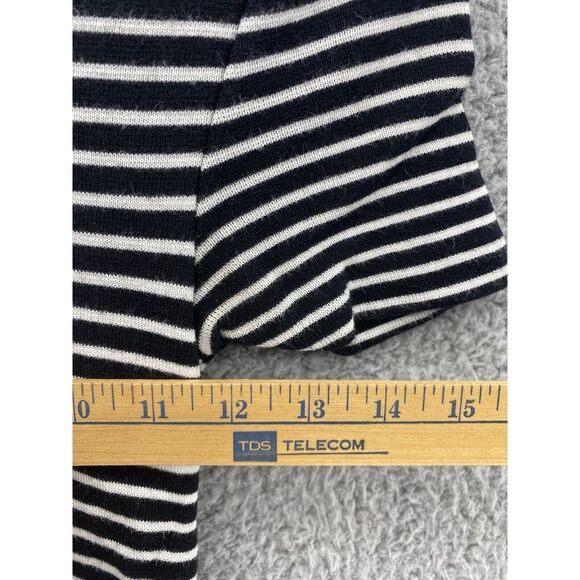 Madewell Casual‎ Knit Mini Dress Womens XS Black White Striped Short Sleeve - Picture 3 of 7
